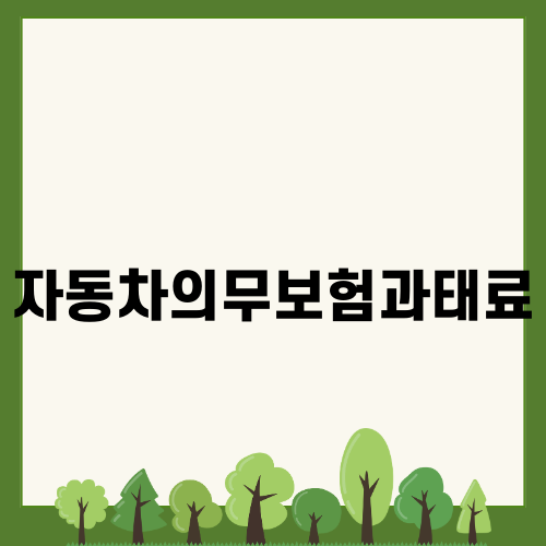 자동차의무보험과태료 확인하기