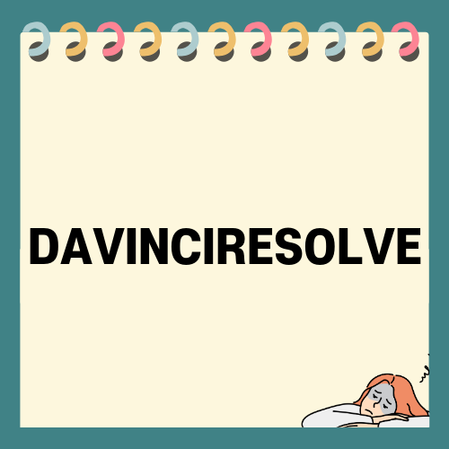 영상편집의 DAVINCIRESOLVE